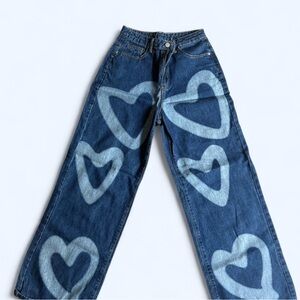 Y2K Denim Heart Jeans